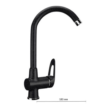 Kitchen mixer Ulgran U006-308, black color