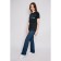 Women's T -shirt Let’s go "Hameleon stripes", size 48, black color