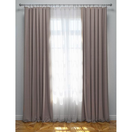 Set of curtains, 170 x 270 cm, veil 300 x 270 cm, cappuccino