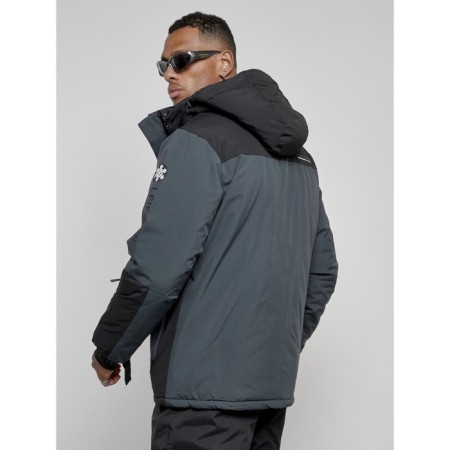 Male winter ski costume, size 56, dark gray color-7