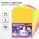 Colored paper tinted, neon, A4, 10 sheets, 5 colors, non -nominated, bilateral, in a package, 80 g/m², Minnie Mouse and unicorn