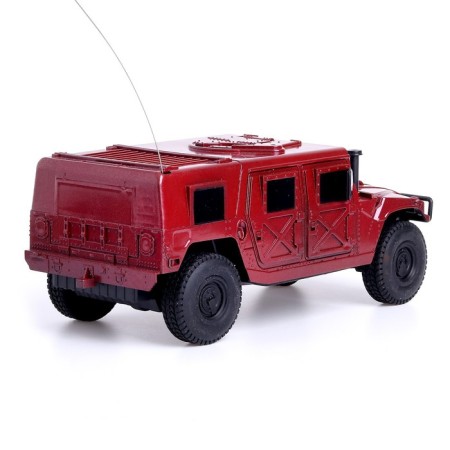 Radio -controlled jeep "Hamer", light, works from batteries, 1:18, burgundy color-2