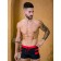 Male bathing panties, size 50, black color, red