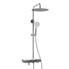 The shower system wasserkraft a113.116.127.ch thermo, tropical shower, thermostat, chrome