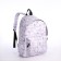 School backpack of textiles on lightning, 4 pockets, lilac color