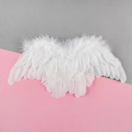 Angel wings, 55 × 3 cm, white color