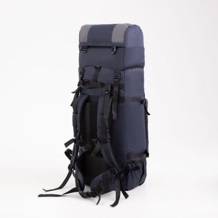 Tourist backpack, TAIF, 90 liters, cord department, outer pocket, 2 side nets, blue/gray color-1