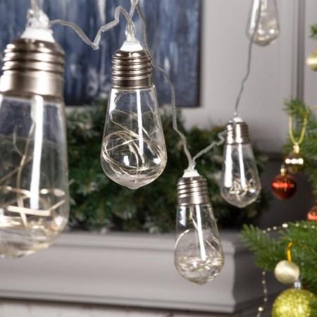 Garland “thread” 3 m with nozzles “lamp”, ip20, transparent thread, 80 LED, glow of multi, 8 modes, 220 V-1