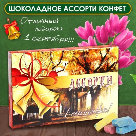 Chocolate sweets in the box "September 1", assorted, 230 g