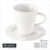 Tea couple Porcelain Magistro Crotone, 2 items: a 220 ml cup, a saucer d = 15 cm, white color