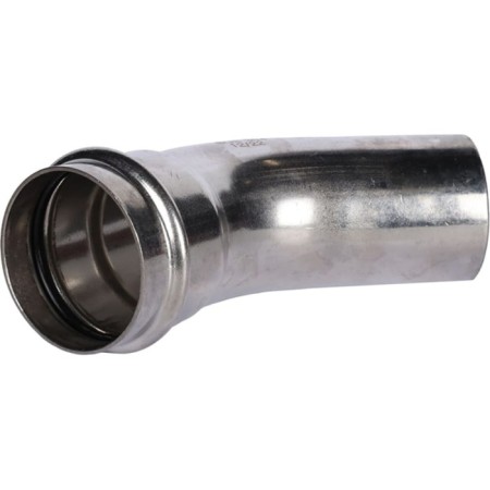 Угольник однораструбный ROMMER RSS-0004-000054, ВПр-НПр, d=54 мм, 45°, пресс, нерж. сталь-3