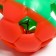 Rubber toy "soccer ball" with a bell, 6 cm, orange/green