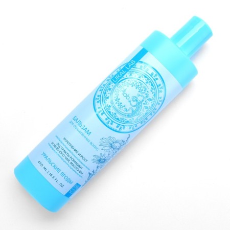 Hair balm with chamomile extract, green tea and shea oil, fortification and height, 470 ml, Ural Lab-2