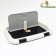Dog toilet 67 x 46 x 8 cm, with a wall, a removable grill and column, black
