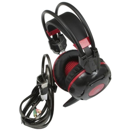 Audio headset game wire A4 Bloody G300 Black/Red-4