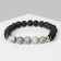 Bracelet Unisex "Druid" stone, black-gray color, d = 7 cm