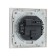 Tot Matte Glass switch, 10 a, 1 cl., Hidden, glass, silver