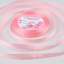 Satin tape, 10 mm × 23 ± 1 m, pale pink # 147 color