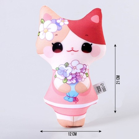 Antistress toy "kitten with flowers"-1