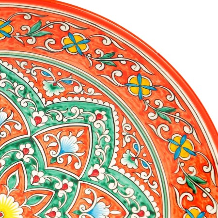 Largan Rishtan ceramics "Flowers", 42 cm, orange-2