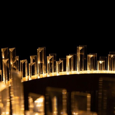 Chalice chandelier, 46W Led, Color Gold-2