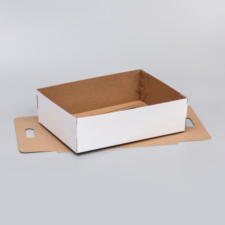 Box for a cake with a window, white, 30 x 40 x 12 cm-3