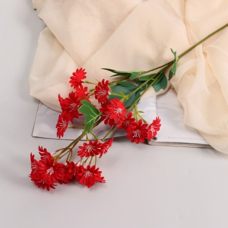 Artificial "Chrysanthemum" premium, 3.5x62 cm, red