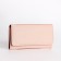 Women's wallet on the button, powder color