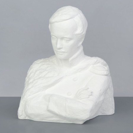 Gypsum figure famous people: Lermontov, "Ekorsh Workshop", 20 x 18 x 24.5 cm-1