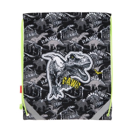 A bag for shoes 440 x 365 mm, Erich Krause, 300D density, with a reflective strip, Dinosaur Park-1