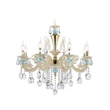 Люстра подвесная с хрусталём Ambrella light, Classic, TR4926, 8хE14, цвет золото, белый