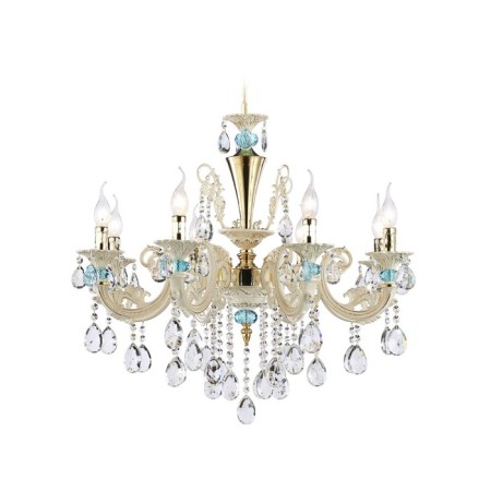 Crystal chandelier with Ambrella Light, Classic, Tr4926, 8HE14, Gold, White Color