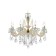 Crystal chandelier with Ambrella Light, Classic, Tr4926, 8HE14, Gold, White Color