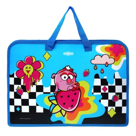 Folder with A4 handles, 340 x 245 x 35 mm, plastic, zipper around, Hatber "Smeshariki"-2