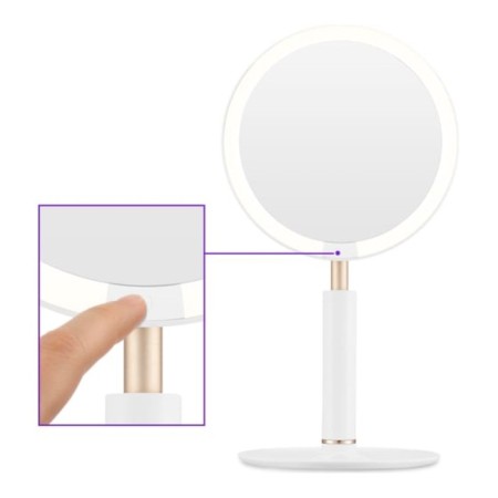 Mirror KitFort KT-3137, backlight, 37x20x17 cm, battery, white-1