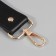 Handle for a bag, with carbines, 35 ± 1 cm × 3.5 cm, black/gold color