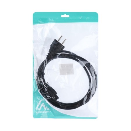 Power cable Luazon KDGN-006, SCHUKO-C5, 10 A, 1 m, 3 residential, black-4