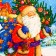 Package New Year's laminated "Santa Claus is in a hurry", 50 x 40 x 25 cm.