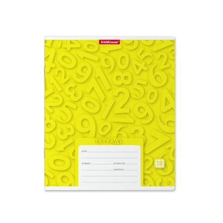 Notebook 18 sheets cell "Typographic. Figures", cardboard cover, mix-3