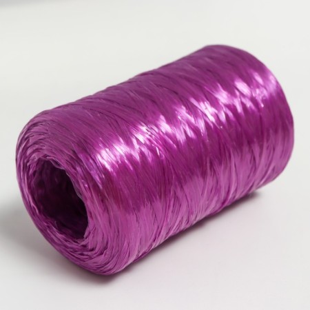 Yarn "for knitting washcloths" 100% polypropylene 400m/100 ± 10 g in the shape of a cylinder (plum)-2