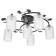 Chandelier 1697/6 E27 40W white 57x57x28 cm Bayerlux