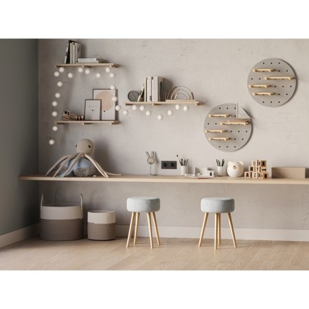 Carter stool, 350 × 350 × 470 mm, book, color gray-blue