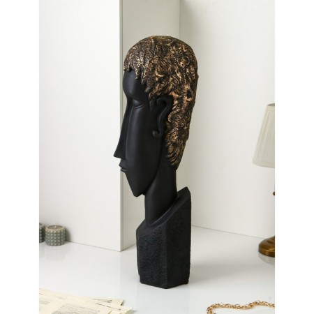 Figure "Face", polystone, 82 cm, black-gold color-2