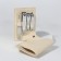 Manicure set, 4 items, in a sliding case, beige color