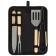Maclay barbecue set: fork, tongs, spatula, knife, 33 cm