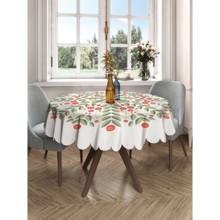 The tablecloth "Snowflake from the branches of currants", round, Saten, d = 150 cm-2