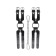 Pecado BDSM bracelets, two straps, genuine leather, black