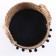 Storage basket "Colombia", with handles, 24 x 24 x 13 cm, natural, black
