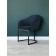 SHELL chair, 56 × 63 × 83 cm, blue color, black frame