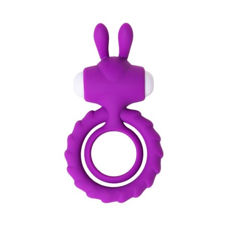 Erective ring on the penis Jos Good Bunny, silicone, purple, 9 cm-1
